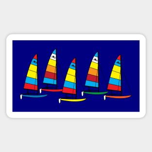 Hobie 14 Catamaran Sailboats Racing Magnet